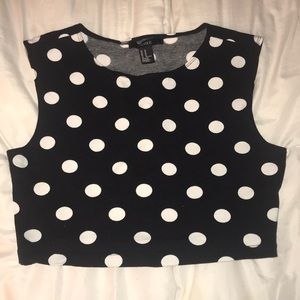 Polka dot crop top